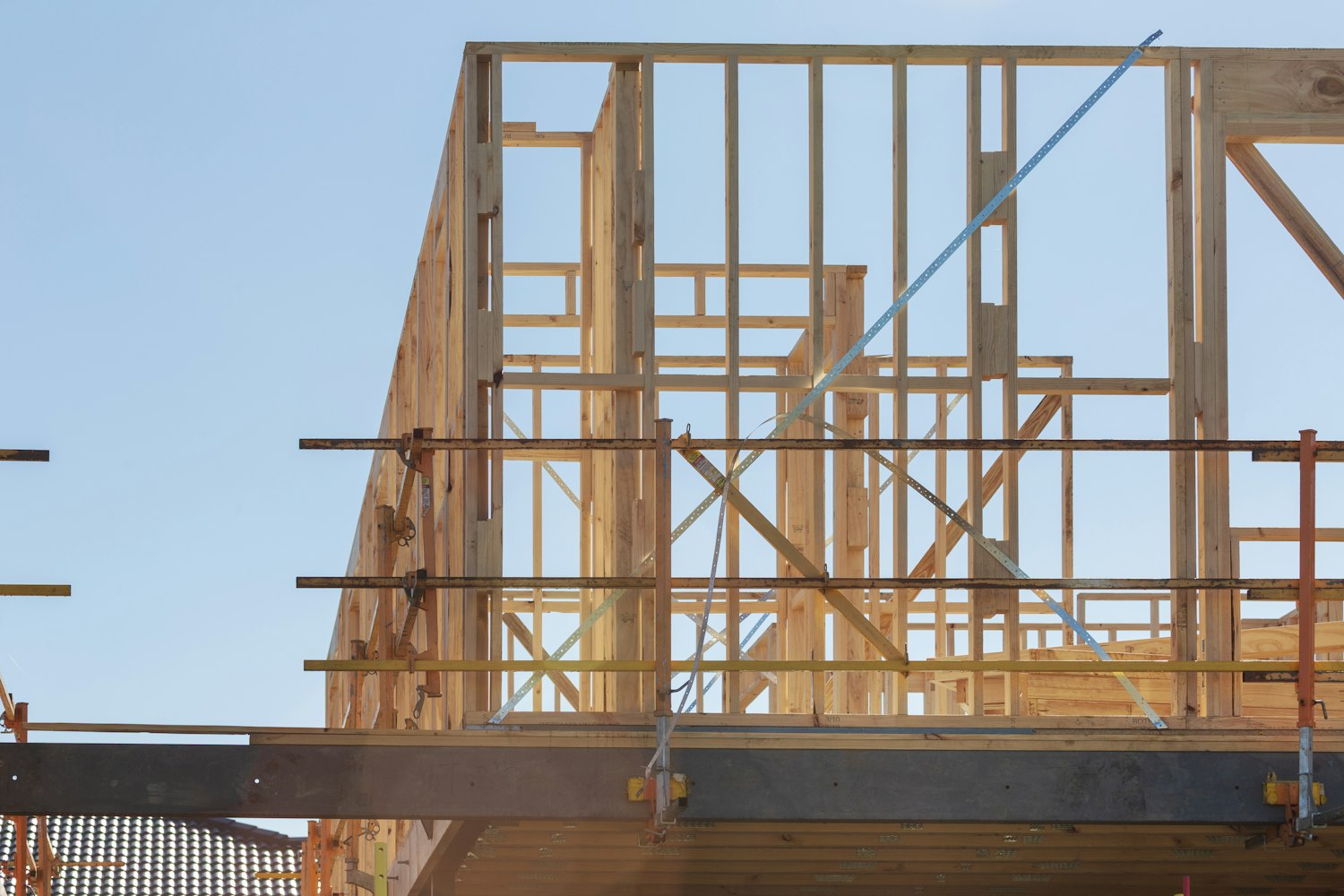 Timber frame of a building